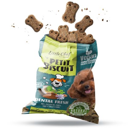 Petit Biscuit Dental Fresh Gluten and Grain Free Dog Treats 100g