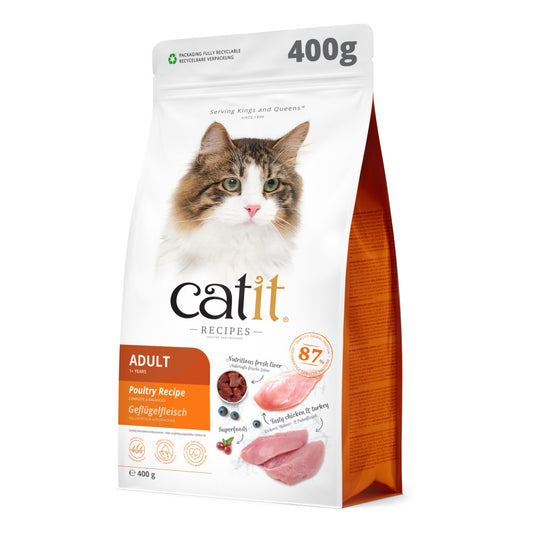 Catit Recipe Adult Dry Cat Food Poultry 400g