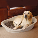 Plastic Dog Bed Cream - Large 33x22 inch