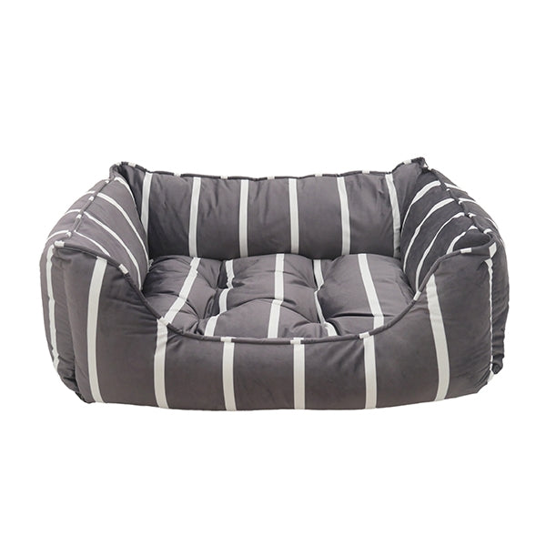 Rosewood Dog Bed Grey Velvet - Medium 22x17 inch