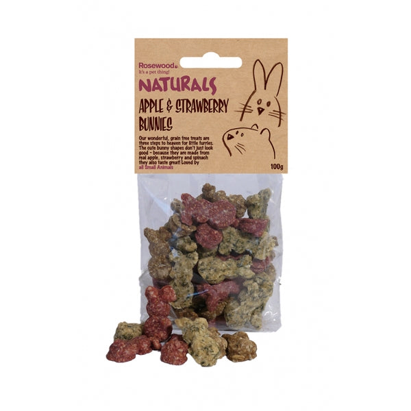 Naturals Apple & Strawberry Bunnies 100g