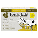 Forthglade Complete Grain Free Multi Pack 12 x 395g Chicken Turkey & Chicken with Liver 1yr +