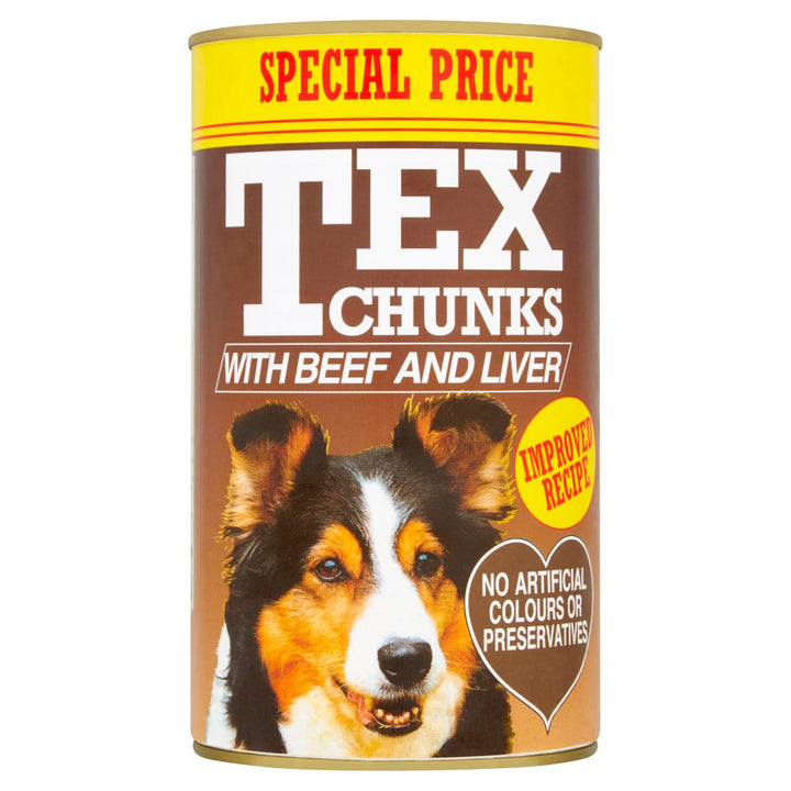 Tex Dog Food Chunks with Beef & Liver 1.2kg