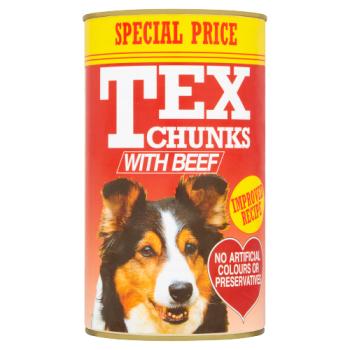 Tex Dog Food Chunks with Beef 1.2kg