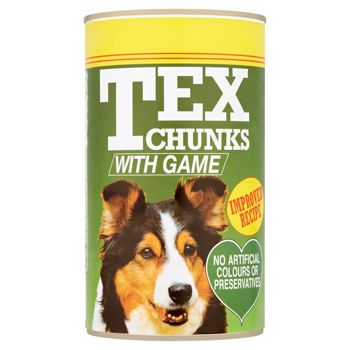 Tex Dog Food Chunks with Game 1.2kg