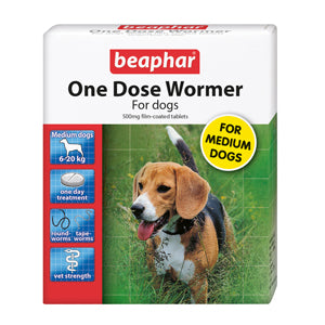 Beaphar One Dose Wormer Medium Dog up to 20kg