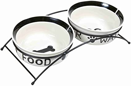 Ceramic Double Bowl Set - Extra Large