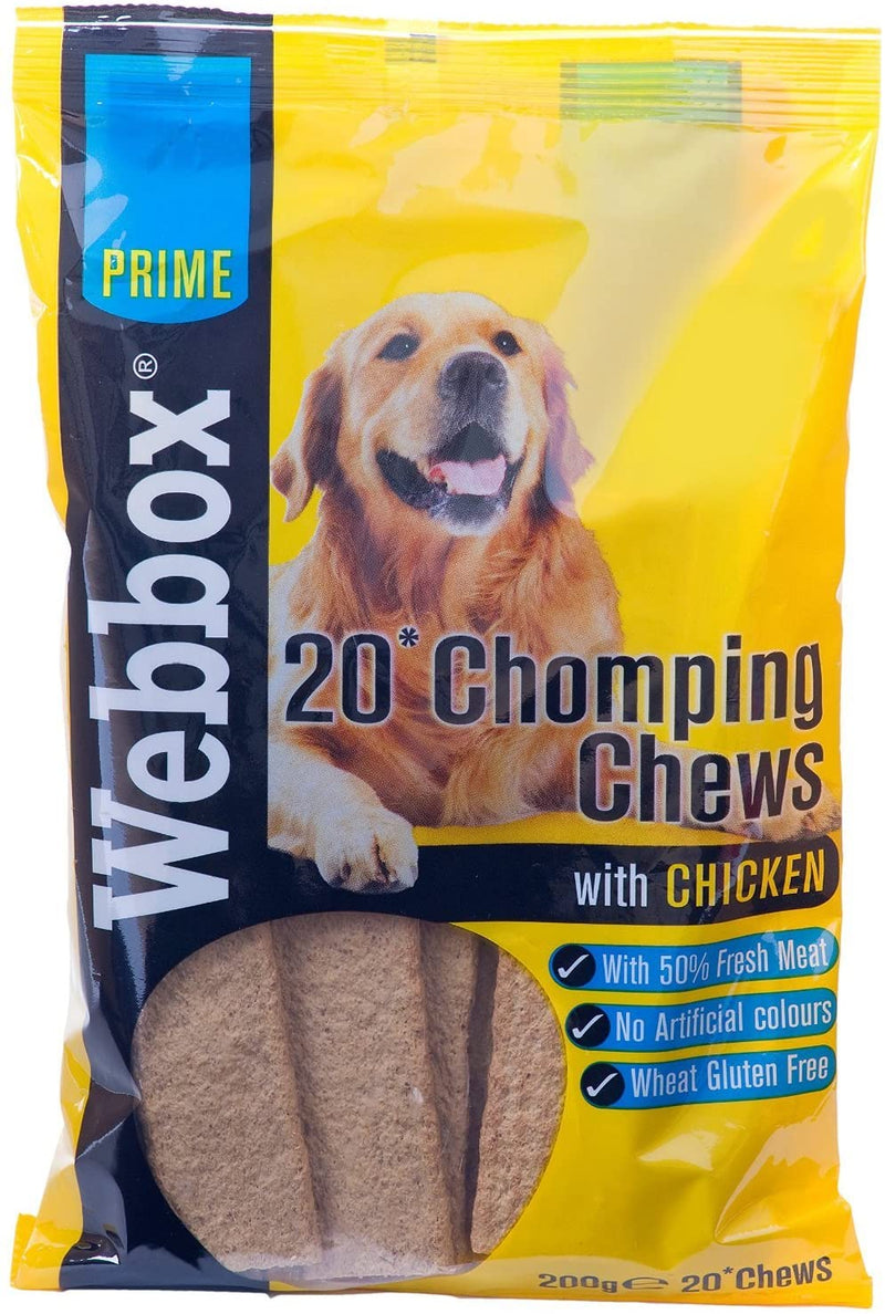 Webbox Chomping Chews Chicken Gluten Free 20 x Strips