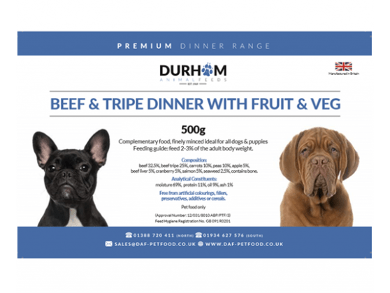 DAF Beef & Tripe Dinner 500g Complete