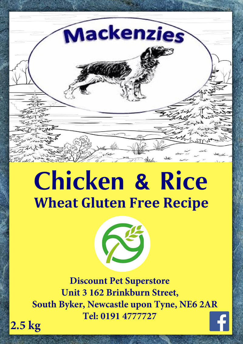 Mackenzies Adult Dry Dog Food Chicken & Rice Gluten Free