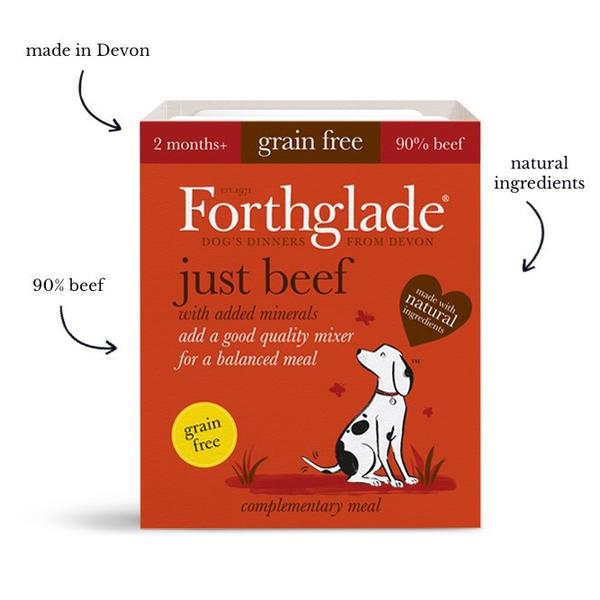 Forthglade Just Beef 395g Grain Free 2 mth +