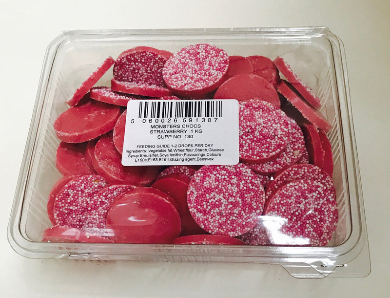 Mini Strawberry Chocolate Discs for Dogs 100g
