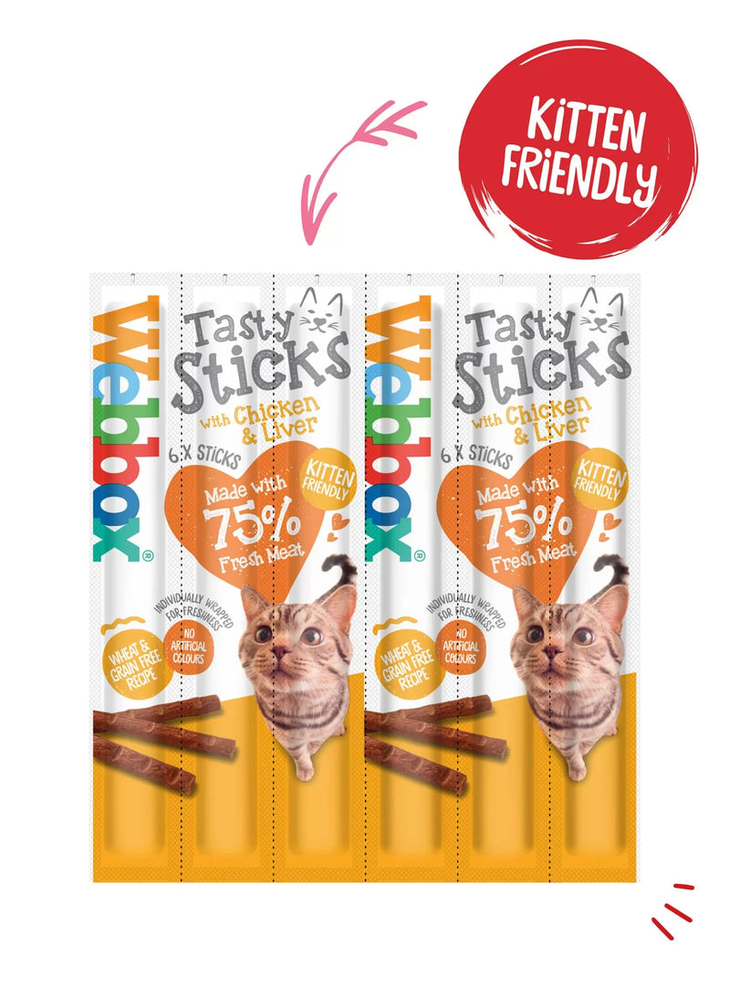 Webbox Tasty Sticks Cat Treats Chicken and Liver