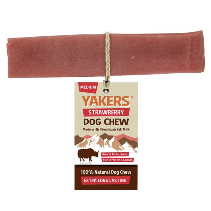 Yakers Dog Chew Strawberry - Medium