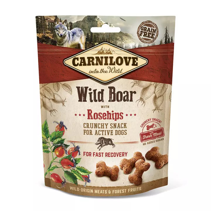 Carnilove Dog Treats Wild Boar & Rosehip Grain Free 200g