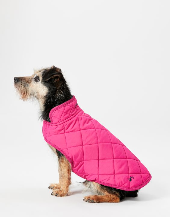 Joules Quilted Dog Coat Large - Pink