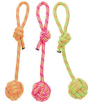 Trixie Playing Rope with Woven-in Ball