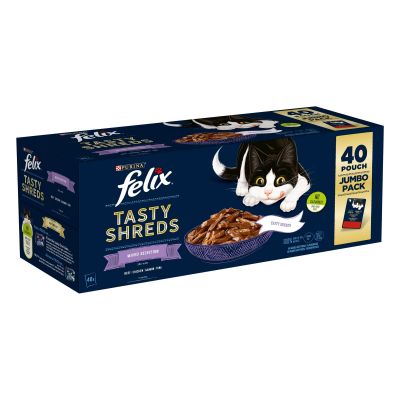 Felix Tasty Shred Mix in Gravy 40 x 80g