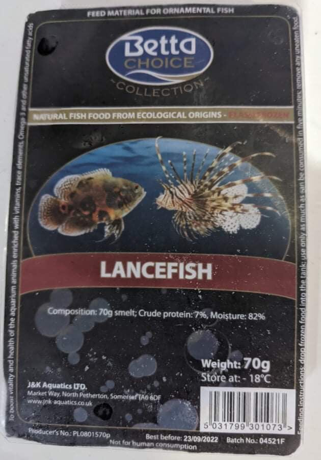 Frozen Lancefish 70g