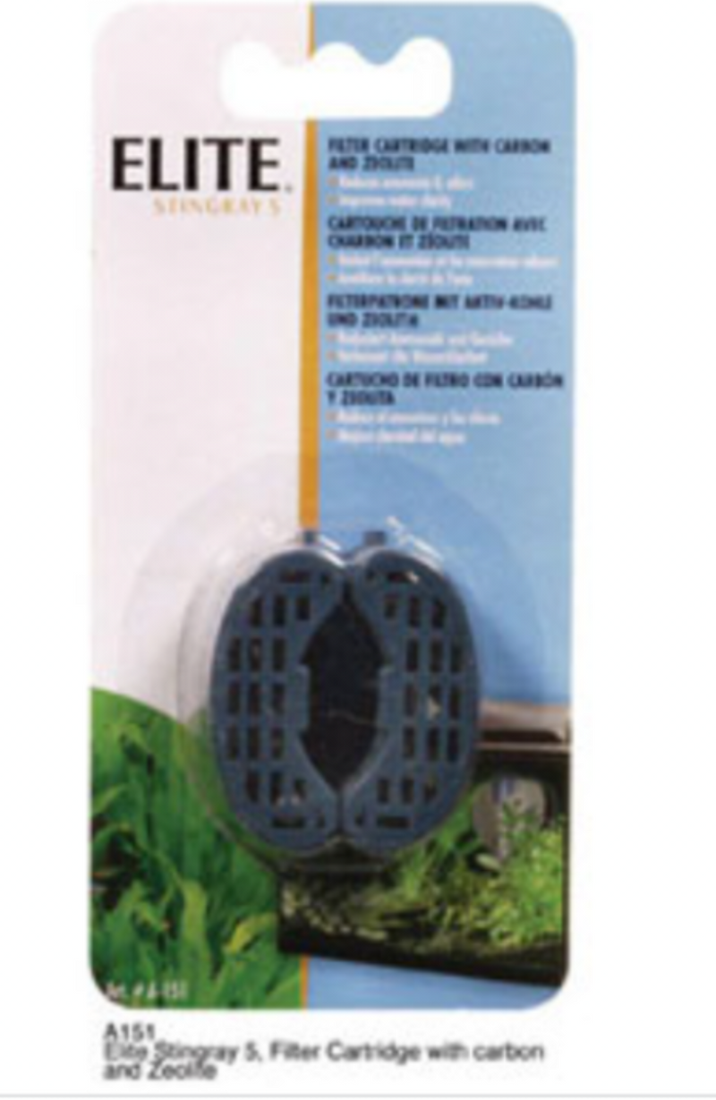 Elite stingray 5 filter cartridge with carbon and zeolite