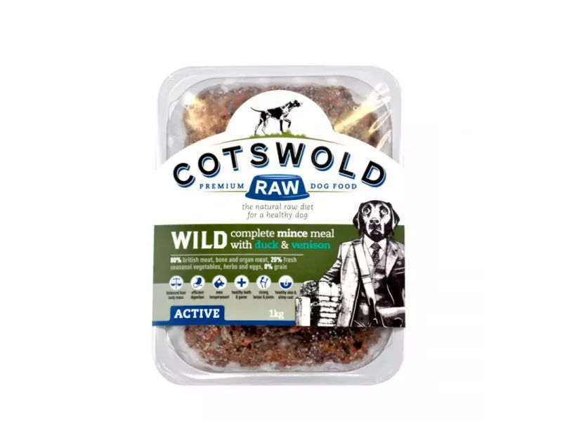 Cotswold Raw Wild Venison and Duck Mince 500g
