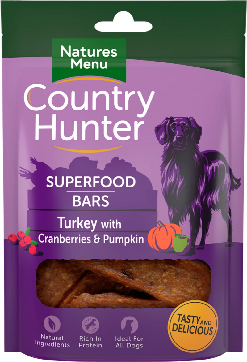 Country Hunter Superfood Bars Turkey with Cranberries and Pumpkin 100g