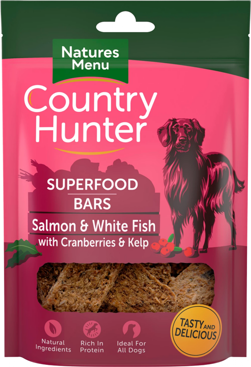 Country Hunter Superfood Bars Salmon & White Fish wigh Cranberries and Herbs 100g