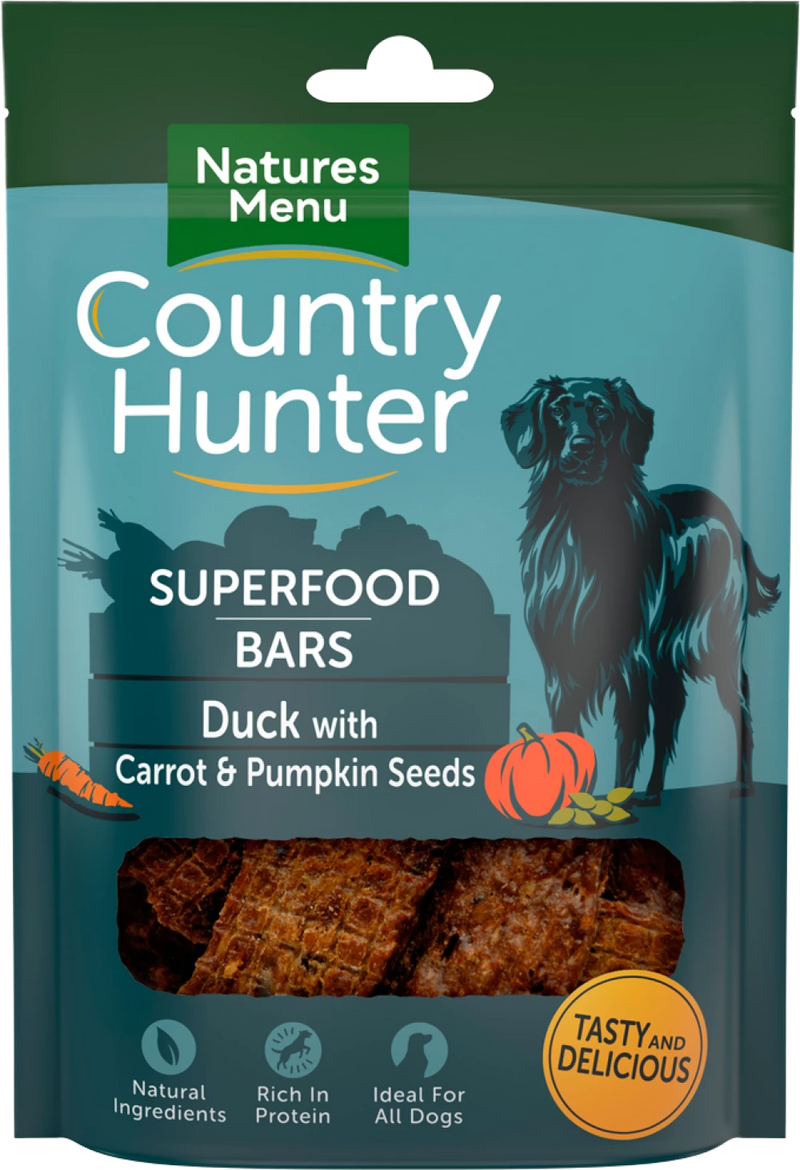 Country Hunter Supdrfood Bars Duck wigh Carrots and Pumpkin Seeds 100g