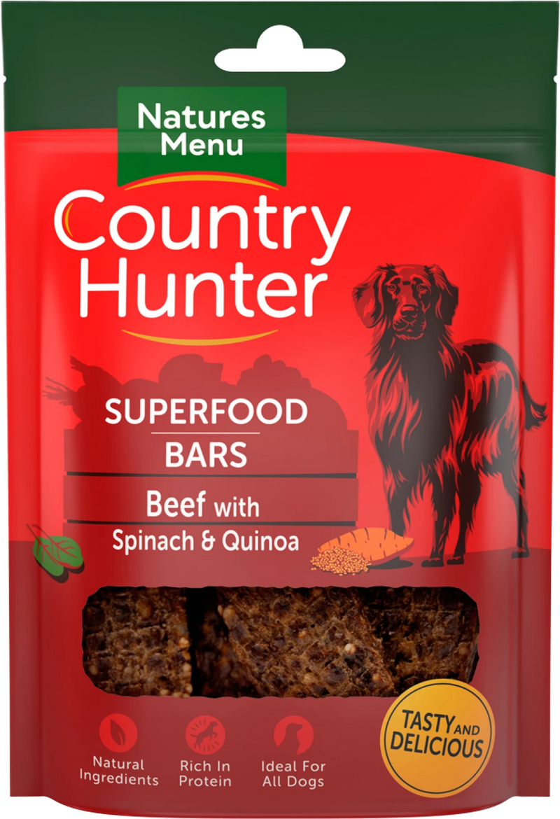 Country Hunter Superfood Bars - Beef with Spinach and Quinoa  100g