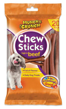 Munch & Crunch Chew Sticks Beef 20 Pack