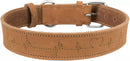 Trixie Leather Dog Collar Tan - Medium 38x47cm-40mm